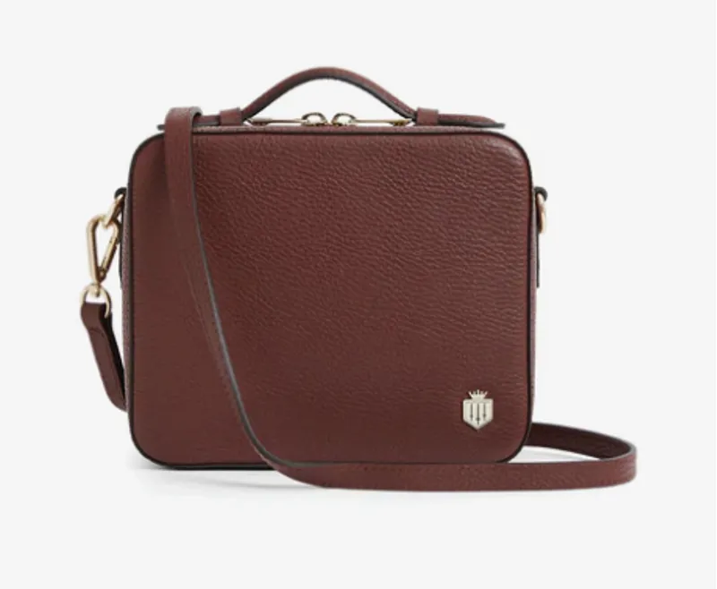 Fairfax And Favor Buckingham Cross Body Bag Burgundy Leather